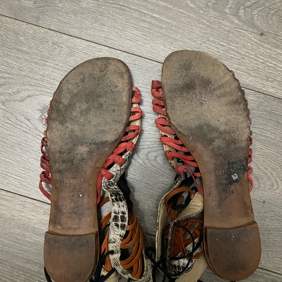 Schutz Agathe Snakeskin Gladiator Sandals 8.5 Multicolor - Picture 5 of 7